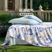 富安娜 FUANNA家纺蚕丝被子 100%蚕丝夏凉被空调被夏季夏薄被子双人 100%蚕丝夏薄被-紫色 1.5米床 203cm*229cm