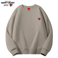 查尔斯桃心卫衣男女同款爱心LOGO刺绣加绒加厚保暖百搭外套 藏青色【加绒】 S