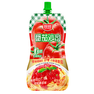 厨邦番茄沙司挤挤装320g*2家用手抓饼披萨意面番茄酱袋装沙拉酱
