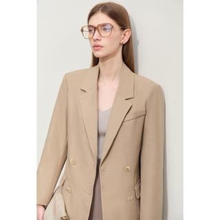 【优雅职场】春款简约风纯色西装外套女商务通勤西服上衣