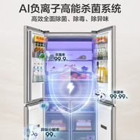 容声 Ronshen536L WILL养鲜十字对开四门多门超薄嵌入式冰箱
