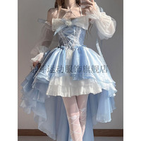 京芽 蓝色lolita连衣裙 女款 蓬蓬裙