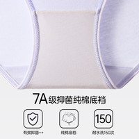 蝶安芬纯棉内裤女抑菌裆低中高腰短裤简约纯色柔软三角裤女生 中腰 纯棉舒适(星月蓝、香草肤、裸粉) 2XL