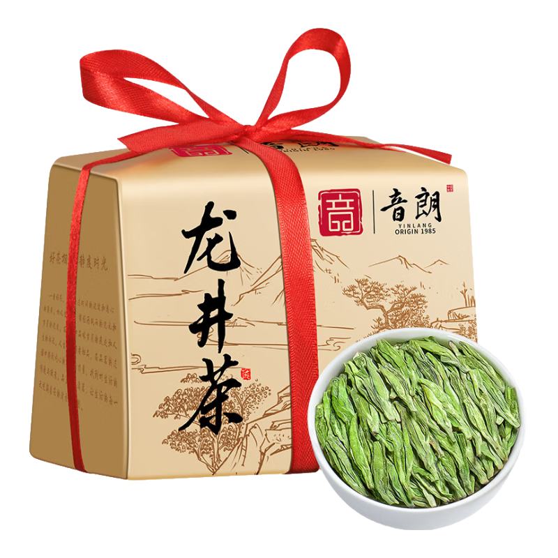 音朗茶叶绿茶 明前龙井茶 2024新茶春茶浓香型茶叶自己喝纸包