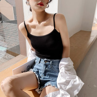 相伊恋人吊带背心女2025年夏季新款外穿辣妹装薄款抹胸无袖修身内搭打底衫  均码 【适合80-145斤】
