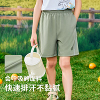 TOREAD kids探路者儿童男童2024春夏干爽速干弹力休闲运动百搭短裤 青灰绿 160cm