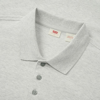 Levi's李维斯冰酷系列25年男士经典针织休闲简约短袖Polo衫 灰色 004KC-0003 2XL