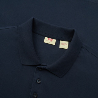 Levi's李维斯冰酷系列25年男士经典针织休闲简约短袖Polo衫 藏青色 004KC-0002 XL