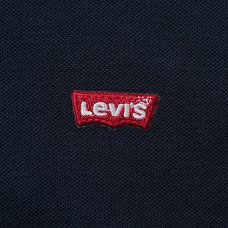Levi's李维斯冰酷系列25年男士经典针织休闲简约短袖Polo衫 藏青色 004KC-0002 XL