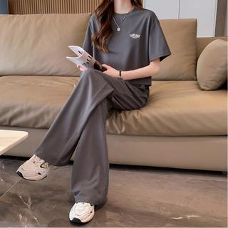春季套装女短袖t恤长裤两件套女女式套装舒适运动休闲套装女