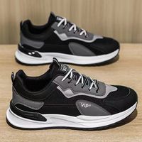 迪特丹运动鞋男鞋春秋季网面休闲鞋防滑透气跑步鞋子男士慢跑鞋老爹鞋 YJ-332黑色 44