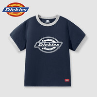 DICKIESDickies童装儿童短袖t恤夏款男童运动户外上衣小童纯棉透气夏装潮 藏蓝/DK白标小 110