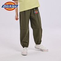 DICKIESDickies童装男童工装裤2025小童宽松冰丝运动裤儿童夏季裤子 黑/DK红标k 140