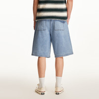 杰克·琼斯(JACK&JONES)25年男装休闲牛仔短裤男士宽松高弹力五分裤夏季薄款潮流松紧腰 C40浅牛仔蓝 L (180)