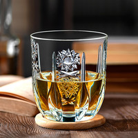 高斯 Glass 意大利进口水晶玻璃威士忌酒杯手工雕花洋酒杯礼盒包装 单只品鉴 270ml