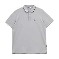 JACK&JONES/杰克琼斯 撞色罗纹翻领 男士短袖POLO衫