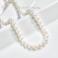 泰诗珍珠高光微瑕淡水珍珠项链 8-9mm A级珍珠（近圆强光） 