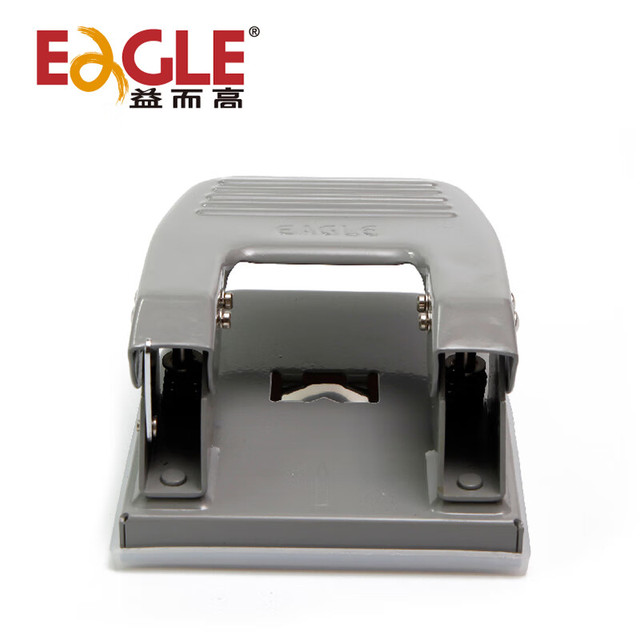 益而高 Eagle 重型双孔打孔机 全金属材质2孔打孔器 财务办公用品 黑色 701