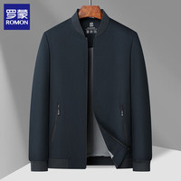 罗蒙（ROMON）棒球领夹克男外套2024秋季商务休闲男士通勤棒球服男装2740 红色 2XL