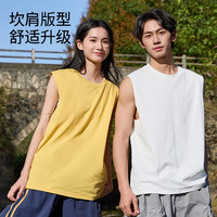 班尼路(Baleno)纯棉背心男夏季潮流美式透气舒适坎肩圆领潮牌青少年篮球运动汗衫 灰绿/JPB米绿长标 L