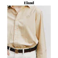 ELAND衣恋衬衫女垂感美拉德时尚通勤舒适长袖上衣2024夏季 浅卡其色(36)L/Beige M/165