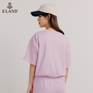 ELAND衣恋短袖t恤女小个子时尚别致设计感洋气显瘦T恤上衣女 粉色(25)Pink 160/S