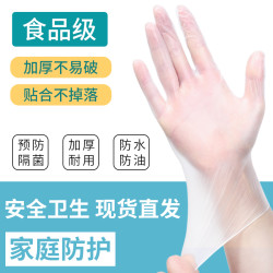 巧赛 QIAO SAI 加厚一次性手套食品级专用pvc乳胶橡胶家务清洁家用防护厨房防水