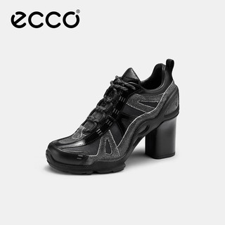  ecco/爱步 联名拼接 女士高跟鞋