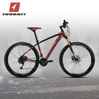 土拨鼠（MARMOT）全球排行山地自行车铝合金变速27.5寸碟刹成人运动青少年单车 黑红白-下单备注净身高