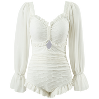 亦美珊连体泳衣女泡温泉2025新款高级感爆款微胖遮肉海边度假绝美