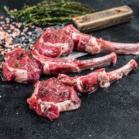 伊民康洋宁夏滩羊肉 生鲜法式羊排原切战斧雪花蝴蝶羊排烧烤煎炸食材清真 法式羊排12支