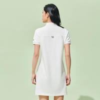 弹力抗皱POLO翻领连衣裙女夏柔软亲肤透气运动女式T恤裙子