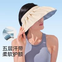 户外空顶遮阳防晒帽海边旅游发箍贝壳帽防紫外线透气百搭太阳帽
