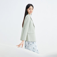 【悟空粉丝专享】秋水伊人气质翻领西装春女小个子西服外套 果绿 M