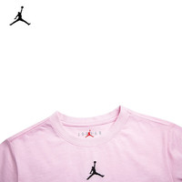 NIKE JORDAN 耐克AJ童装女童纯棉舒适短袖T恤2025夏季儿童针织上衣 樱花粉 130 /64 【身高116-122】 130(7/6X)
