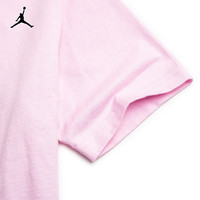 NIKE JORDAN 耐克AJ童装女童纯棉舒适短袖T恤2025夏季儿童针织上衣 樱花粉 155 /72 【身高152-158cm】