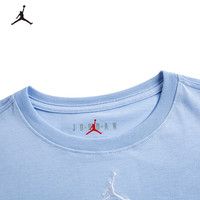 NIKE JORDAN 耐克AJ童装女童纯棉舒适短袖T恤2025夏季儿童针织上衣 浅海军蓝 110 /56 【身高104-110cm】