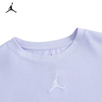 NIKE JORDAN 耐克AJ童装女童纯棉舒适短袖T恤2025夏季儿童针织上衣 淡紫色 120 /60 【身高110-116cm】