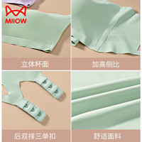 猫人（MiiOW）内衣女无钢圈立体抹胸不易跑杯无肩带带防滑条文胸 象牙白【拍大一码】 S