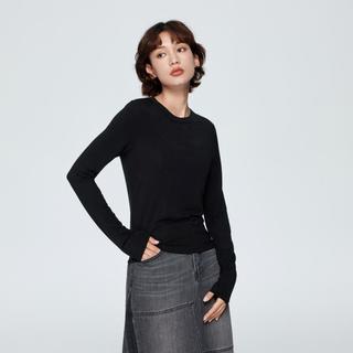 【女友T】Gap女装夏季紧身修身圆领长袖T恤基础款打底衫889507