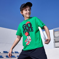 NIKE 3BRAND 耐克男童短袖t恤【纯棉】25夏季撞色大logo儿童衣服 深薄荷【纯棉】 160 /80 【身高158-170cm】