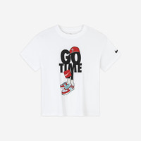 NIKE 3BRAND 耐克男童短袖t恤【纯棉】25夏季撞色大logo儿童衣服 纯白色【纯棉】 160 /76 【身高152-158cm】
