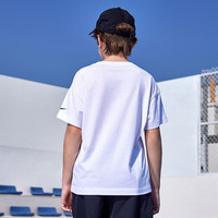 NIKE 3BRAND 耐克男童短袖t恤【纯棉】25夏季撞色大logo儿童衣服 纯白色【纯棉】 120 /60 【身高110-116cm】