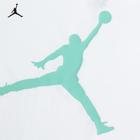 NIKE JORDAN 耐克AJ童装男童DRI-FIT速干短袖T恤2025夏季儿童运动上衣 白色/叶栅色【速干科技】 110 /52 【身高98-104cm】