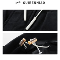 贵人鸟夹克男春秋连帽宽松加肥胖子男士上衣中青年纯色工装男女同款 军绿 3XL