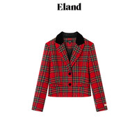E·LAND/衣恋 修身 女士毛呢短外套