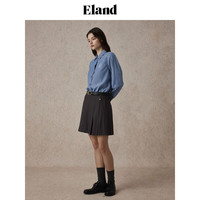 ELAND衣恋衬衫女牛仔色纯棉舒适宽松长袖休闲上衣2024秋季 浅牛仔色(56)L/Indigo L/170