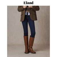 ELAND【焱姜牛仔】衣恋牛仔裤女舒适修身显瘦直筒裤2024冬季 黑色(19)Black L