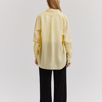 ELAND衣恋衬衫女马卡龙色系苎麻面料通勤上衣2024夏季新款