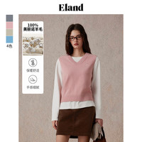 ELAND衣恋马夹女学院v领轻盈舒适马甲2024秋季 中灰色(18)M/Grey S/160